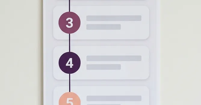 A close-up of the middle of the poster: steps 3 and 4 show, step 5 is cut off and the rest is gone.