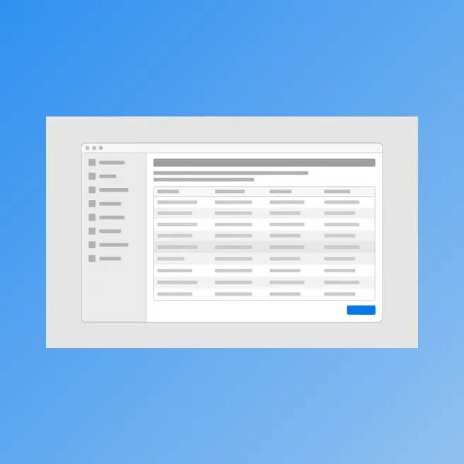 The whole app window, small, in the middle of a blue gradient.